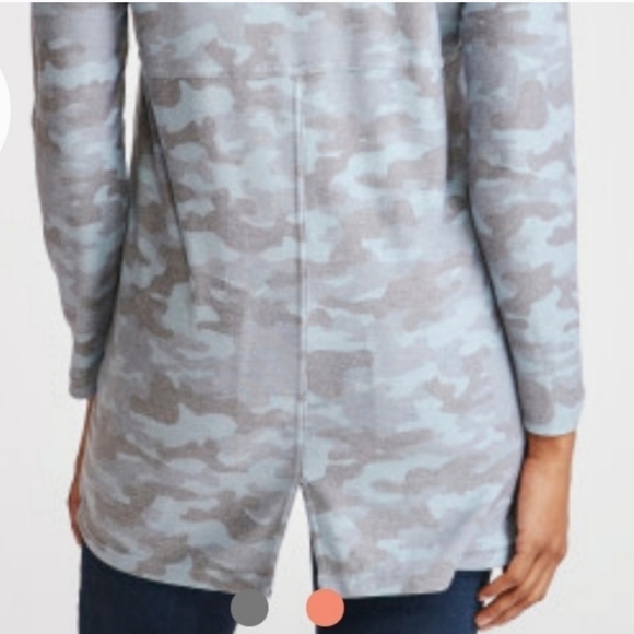 Chaser Camo long front snap hoodie jacket sz small - Picture 3 of 7